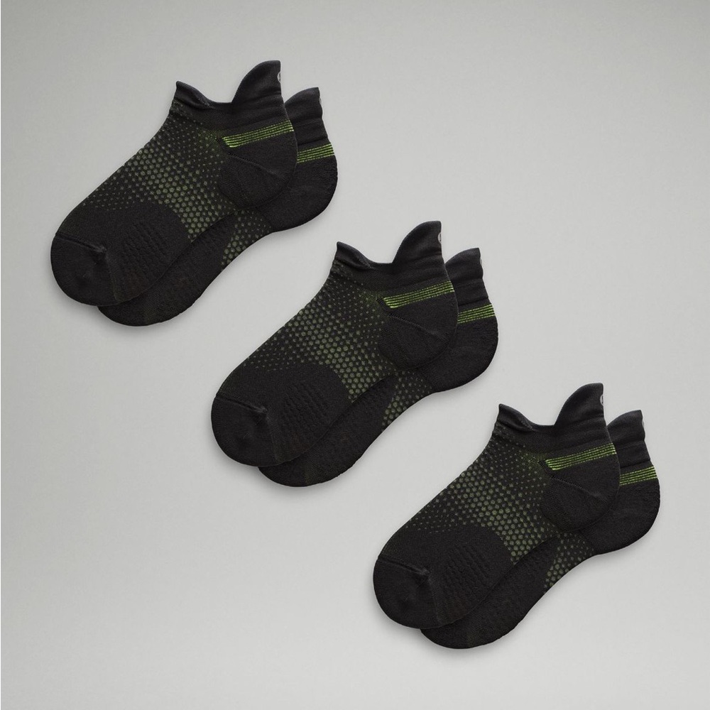 NWT Lululemon Black and Green Athletic Socks